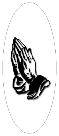 Black Praying Hands White